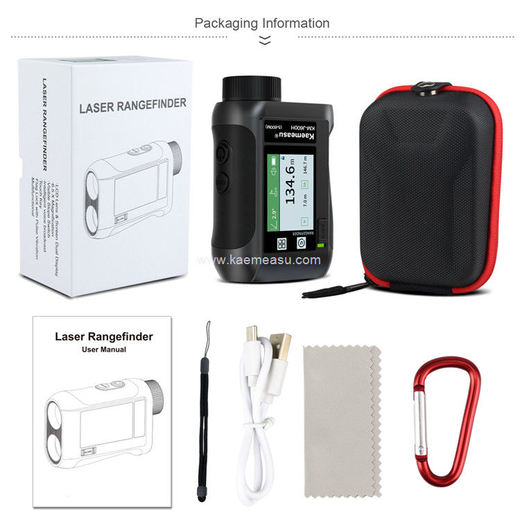 Kaemeasu Voice Broadcast Golf Rangefinder Laser Range Finder Teleskop Dengan Layar Sentuh LCD J600