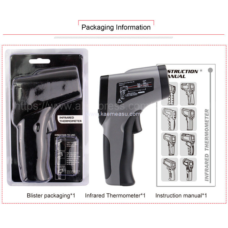 Kaemeasu Handheld Thermometer Gun Kelas 1 Laser Safety Laser Temp Gun OEM ODM