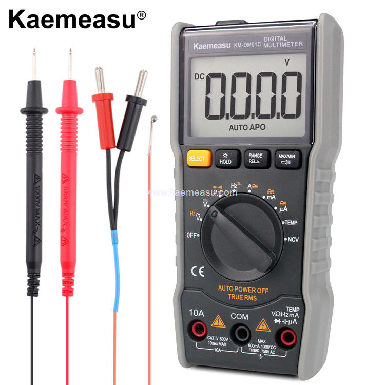 Kaemeasu 01C LCD Display Avometer Digital Multimeter AC DC Voltage True RMS Pengujian