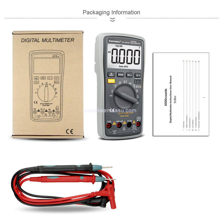 Kaemeasu 03B Multimeter Elektronik Industri Precision Tinggi Smart Anti Burn 1000V AC DC Digital Multimeter