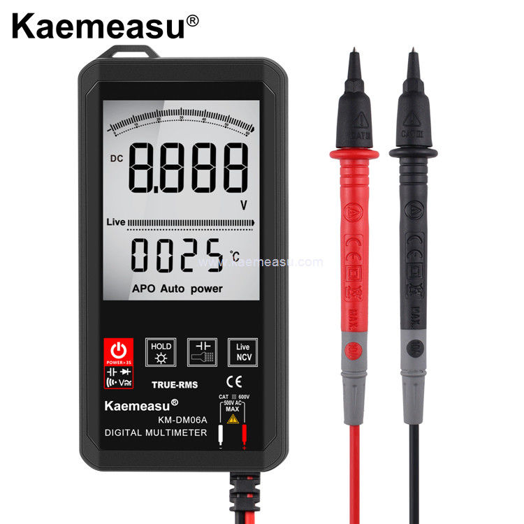 Kaemeasu 06A DC AC Voltage Meter Mini Pocket Multimetro 2 Pcs Baterai AAA