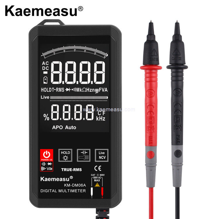 Kaemeasu EBTN Tampilan Layar Sentuh Multimeter Digital 6000 Menghitung Multimeter Voltage Detector