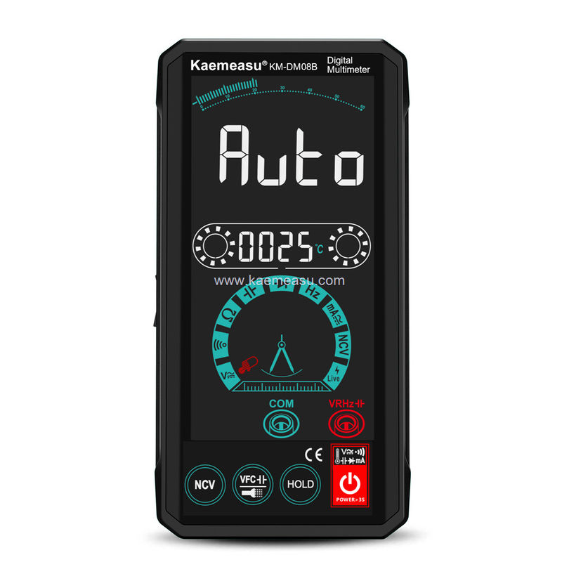 Kaemeasu 08B Color Display Multimeter Tester Elektrik Voltmeter NCV Ture RMS Tegangan Tester 150g