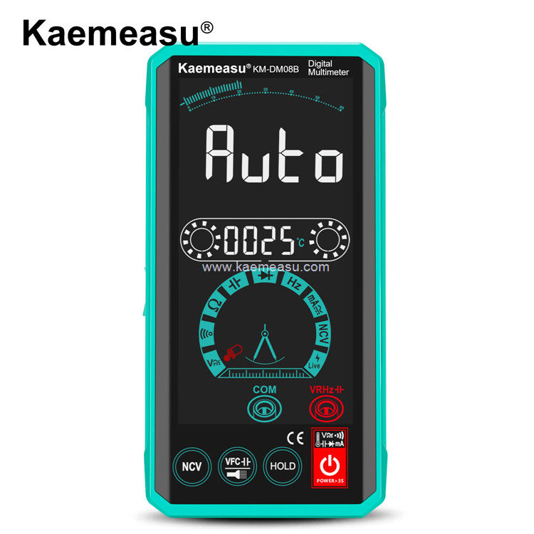 Kaemeasu 08D Voice Control Multimeter Tester Elektrik Voltmeter NCV Ture RMS Tegangan Tester
