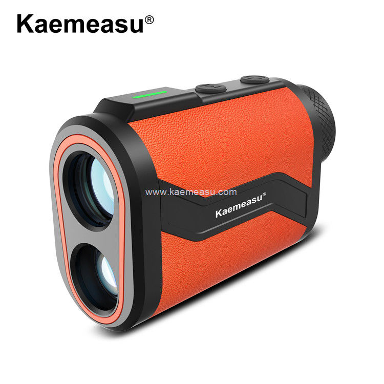 Kaemeasu Golf Rangefinder 6.5X Aluminium Leather Shell Laser Rangefinder dengan Flagpole Lock Magnet Function MAL600