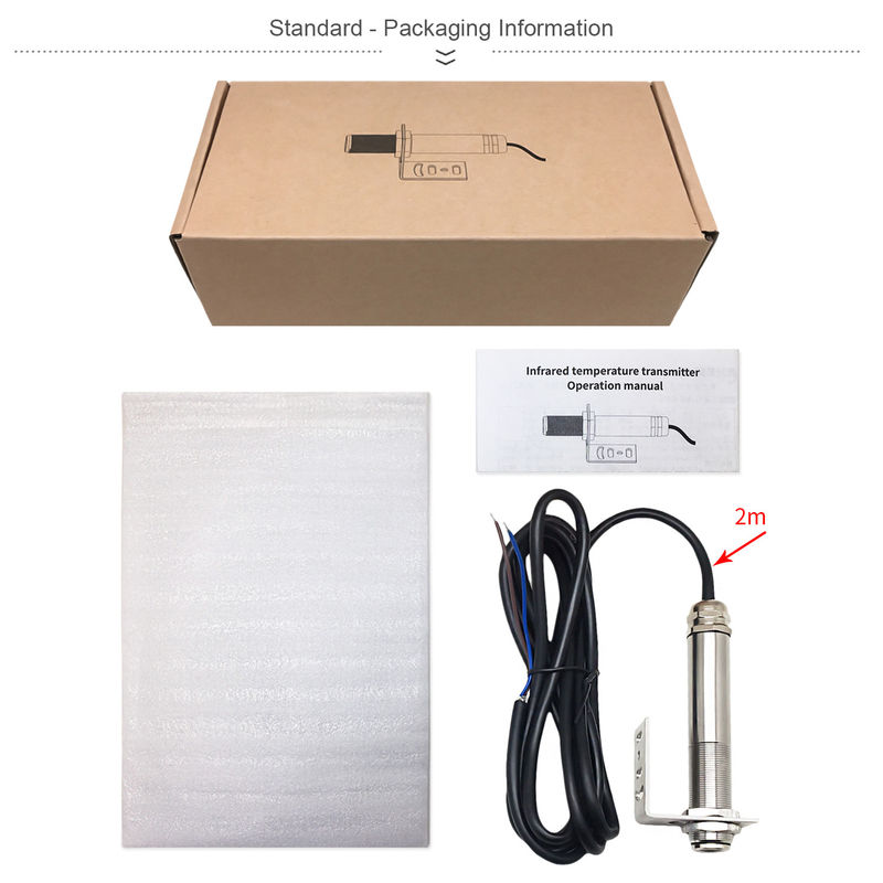 Kaemeasu 4 ~ 20 mA Stainless Steel Transmitter Sensor suhu inframerah tanpa kontak -20 ~ 600 °C