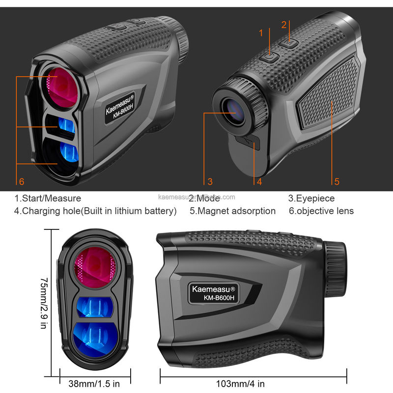 Penjual panas rangefinder laser dengan tiang bendera penguncian getaran golf rangefinder berburu handheld laser rangefinder