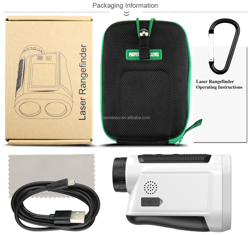 OEM 6x Rangefinder Laser Mounted Range Finder Golf Laser Range Finder Lithium Baterai Rechargeable Touch Type Color Screen IP54