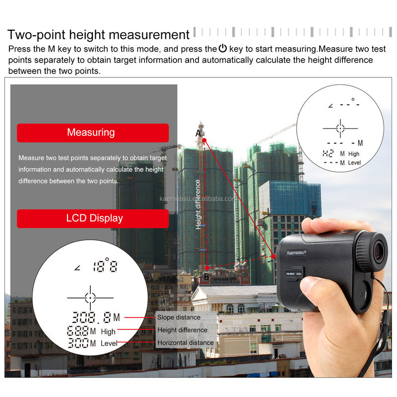 Telescope Laser Rangefinder Portable USB Charging Laser Distance Meter Monocular Golf Hunting Rangefinder 600M/656Yd