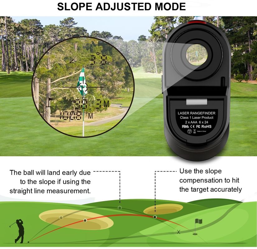 Laser distance meter 5~1000m Hunting Range Finder Telescope golf Laser rangefinder dengan slope switch