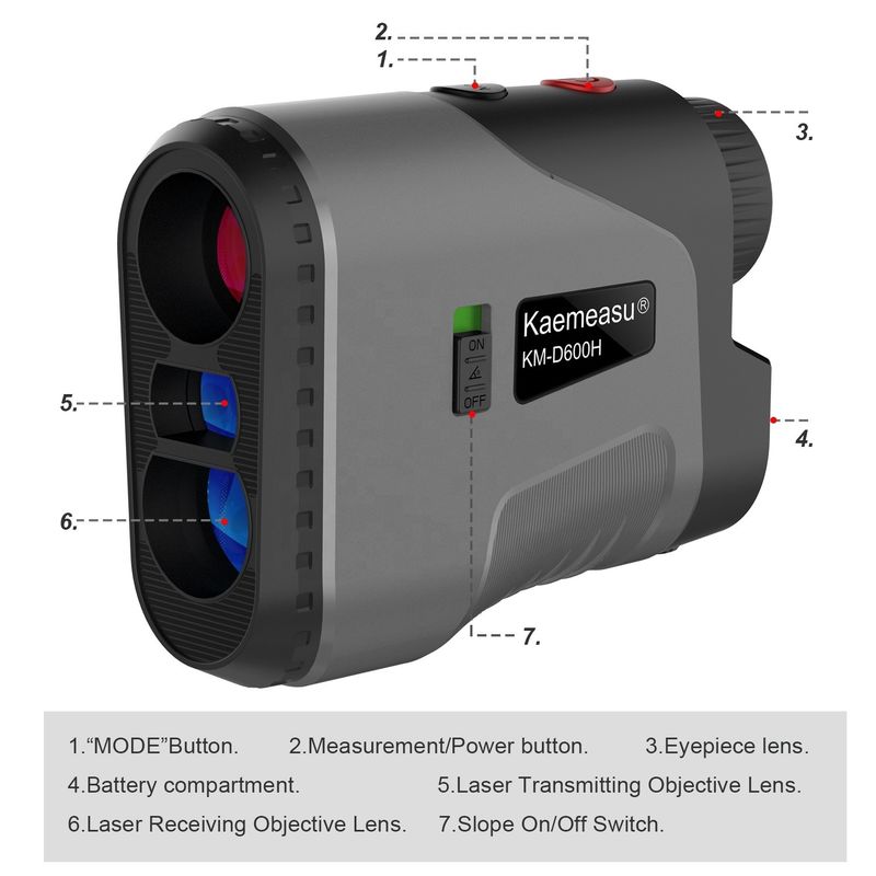 OEM ODM Range Finder 600/800/1000m Golf Distance Meter Multiple mode Laser Rangefinder Teleskop dengan switch kemiringan