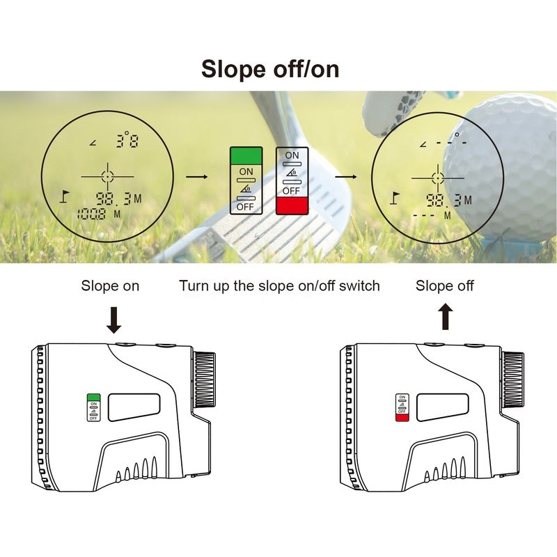 Oem Hunting Range Finder Slope Scope Laser Distance Meter Teleskop Multiple mode Laser Rangefinder untuk Berburu