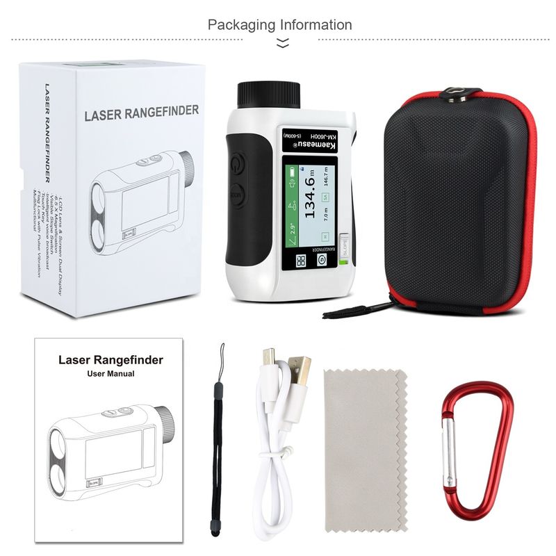 6.5X Magnification Golf Sport Laser Range Finder dengan Upgrade LCD Screen dan Instrumen Optik