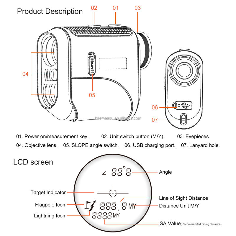 Kedatangan Baru Laser Jarak Meter Berburu rangefinder Menembak di luar ruangan Teleskop Olahraga Golf rangefinder laser