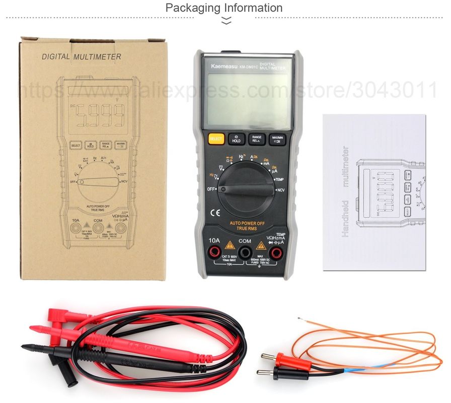 OEM ODM Digital multi tester T-rms multimeter elektronik Ncv Ohm Hz Tester avometer Mini multimeter portabel untuk dijual