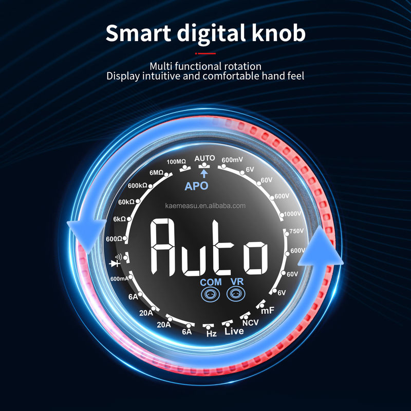 Auto Range Multimetro NCV Voltage Current Smart Digital Multimeter Tester Kontinuitas Rotary Knob Multimeter Digital Profesional