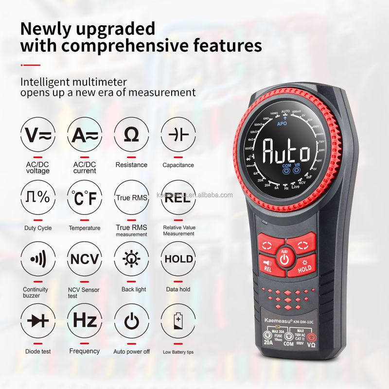 Auto Range Multimetro NCV Voltage Current Smart Digital Multimeter Tester Kontinuitas Rotary Knob Multimeter Digital Profesional
