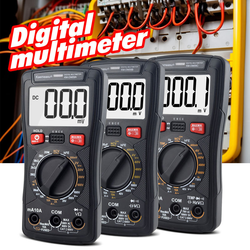 Multimeter Tegangan Saat Ini Sesuaikan Pengukuran Non Kontak NCV Profesional Smart Multimeter Layar LCD Multimeter Digital