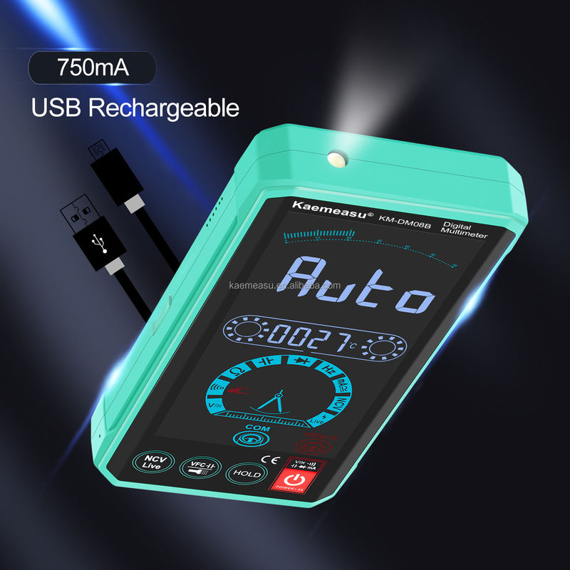 Intelligent Human Machine Interaction Multimeter LCD Color Display Voltage Tester Smart Digital Multimeter yang dapat diisi ulang