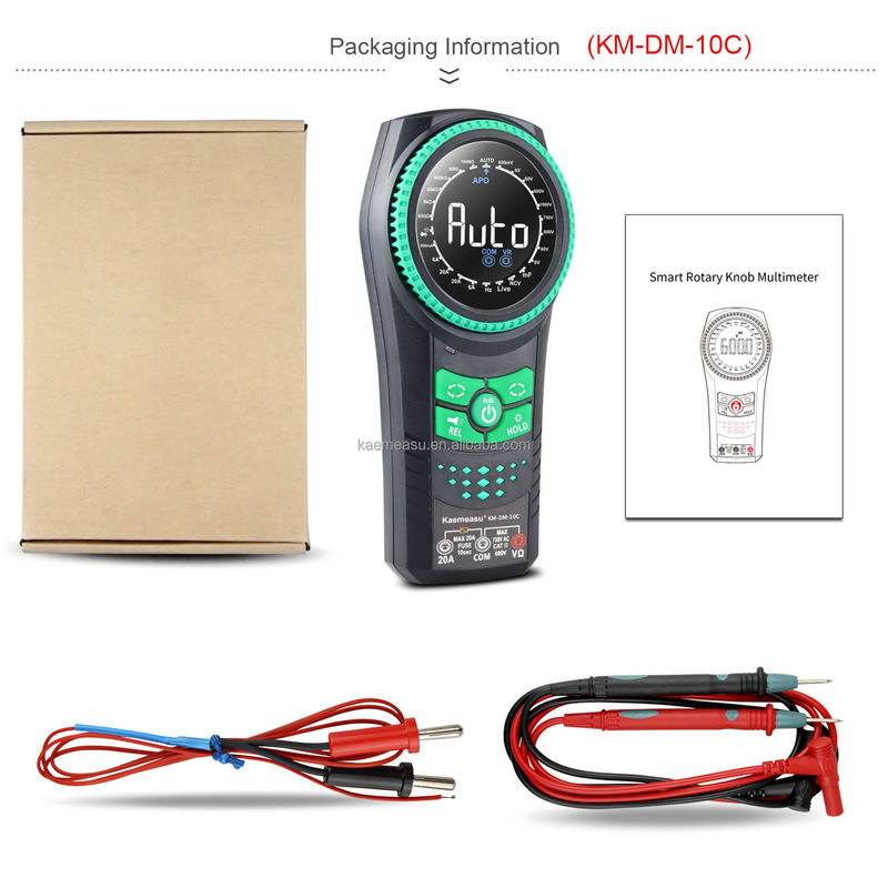 Smart Multimeter Voltage Meter Detektor Multimeter Digital Multimeter Smart Rotary Knob -20-50C Max. DC Current 20mA