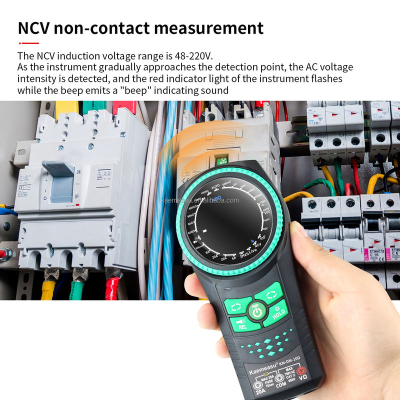 Smart Multimeter Voltage Meter Detektor Multimeter Digital Multimeter Smart Rotary Knob -20-50C Max. DC Current 20mA