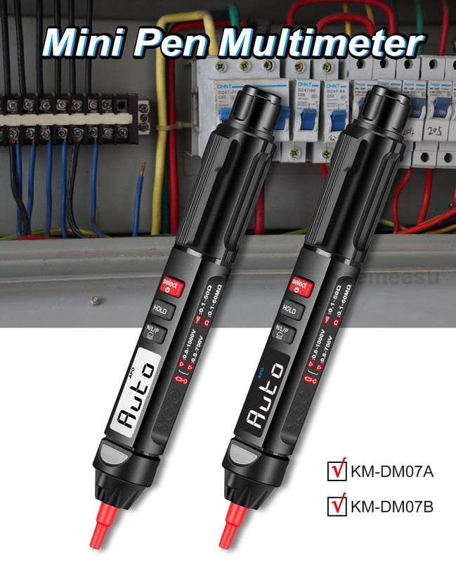 Gaya populer Mini Pen Digital Multimeter Dengan Live/NCV/Sequence Non Contact Voltage Detection Multimeter Tester