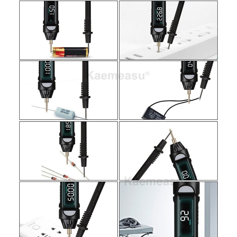 Gaya populer Mini Pen Digital Multimeter Dengan Live/NCV/Sequence Non Contact Voltage Detection Multimeter Tester