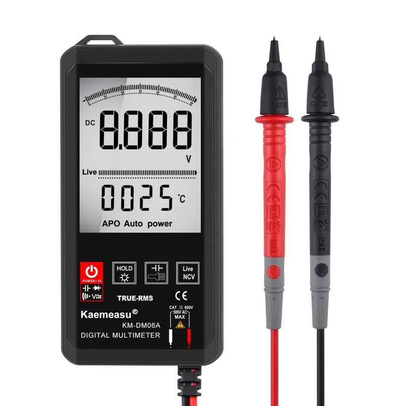 Layar besar Auto Ranging Touch Digital Multimeter True RMS Digital Multimeter AC DC Voltage Mini Pocket Multimeter