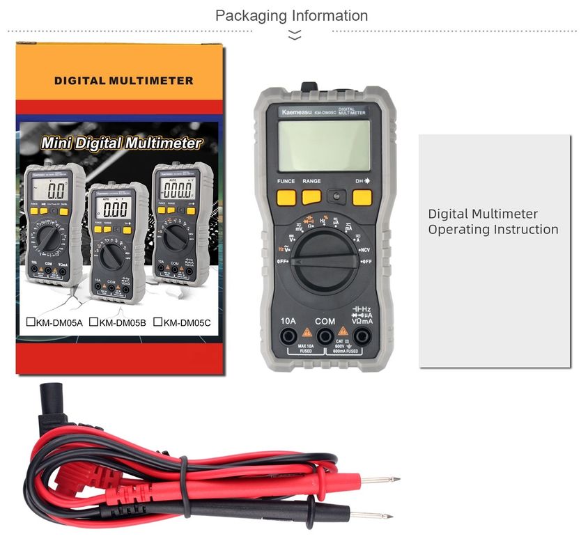 OEM ODM Auto range 6000 Count Smart Multitester Peralatan Laboratorium Multimeter Digital Listrik
