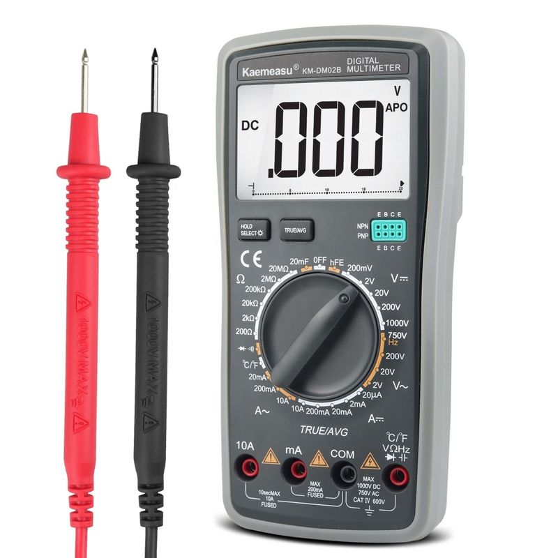 Precision Anti Burn 1000V Digital Multimeter Layar LCD Voltmeter True RMS Fungsi Multi Meter dengan Probe Suhu