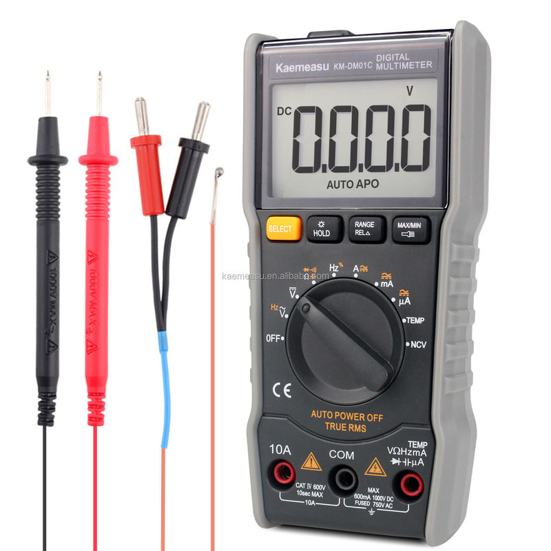 Rentang otomatis Mini Multi Tester 6000 Menghitung Anti terbakar DC/AC NCV Square-wave output Elektronik Smart Digital Multimeters