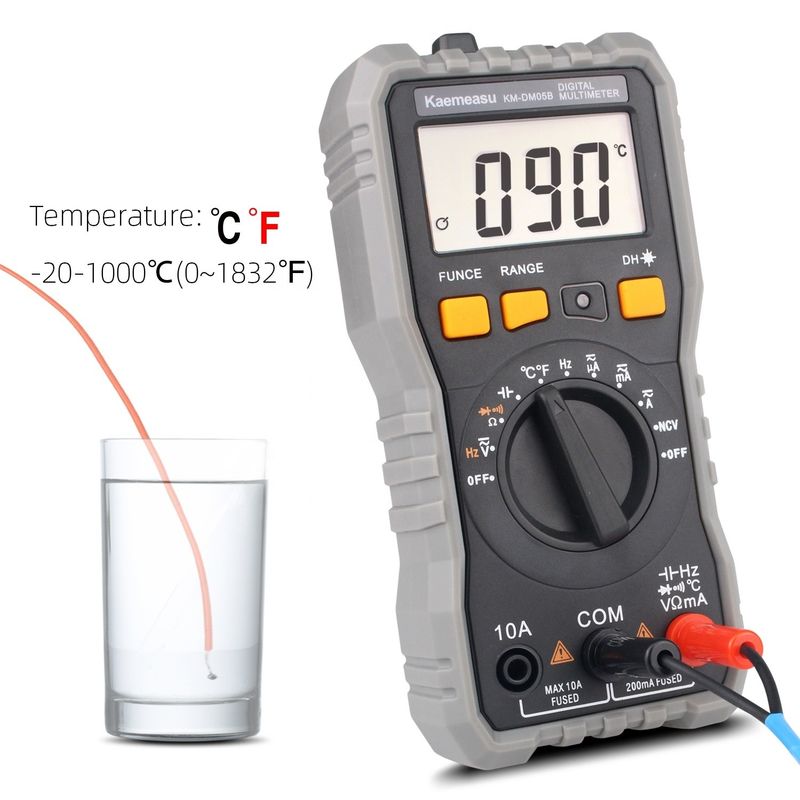 Auto Range Lcd Display listrik Multi Tester T-rms NCV Mobil Measure Bench Multimeter Digital dengan Probe