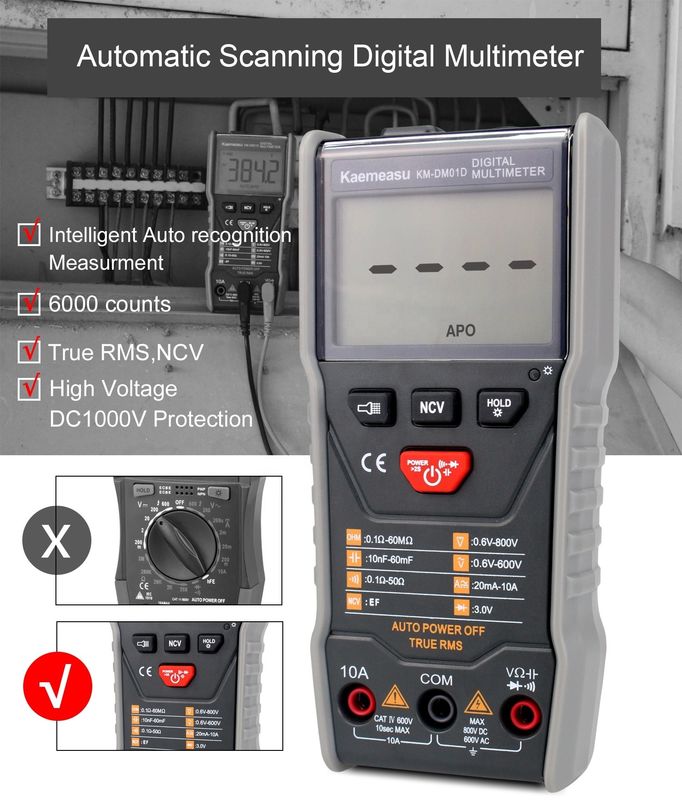 Peralatan laboratorium mini portabel multitester resistor tester baterai tester instrumen listrik digital multimeter