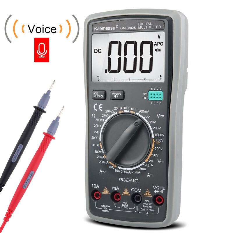 OEM ODM Multimeter Elektronik DC AC NCV profesional True RMS Tester Jangkauan otomatis Multimeter laporan suara cerdas