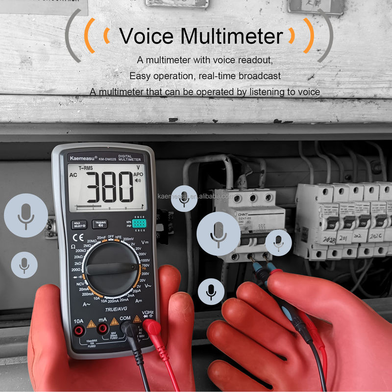 OEM ODM Multimeter Elektronik DC AC NCV profesional True RMS Tester Jangkauan otomatis Multimeter laporan suara cerdas