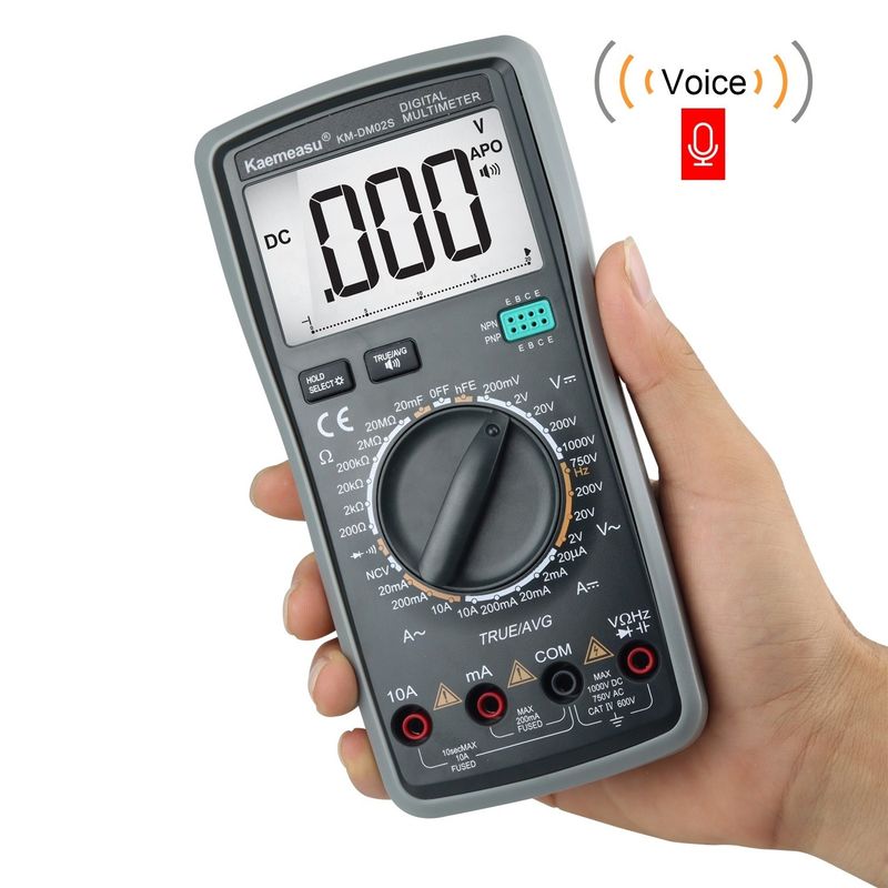 Intelligent Voice Multitester Auto Range Multifungsi Peralatan Laboratorium Resistor Tester Digital Multimeter