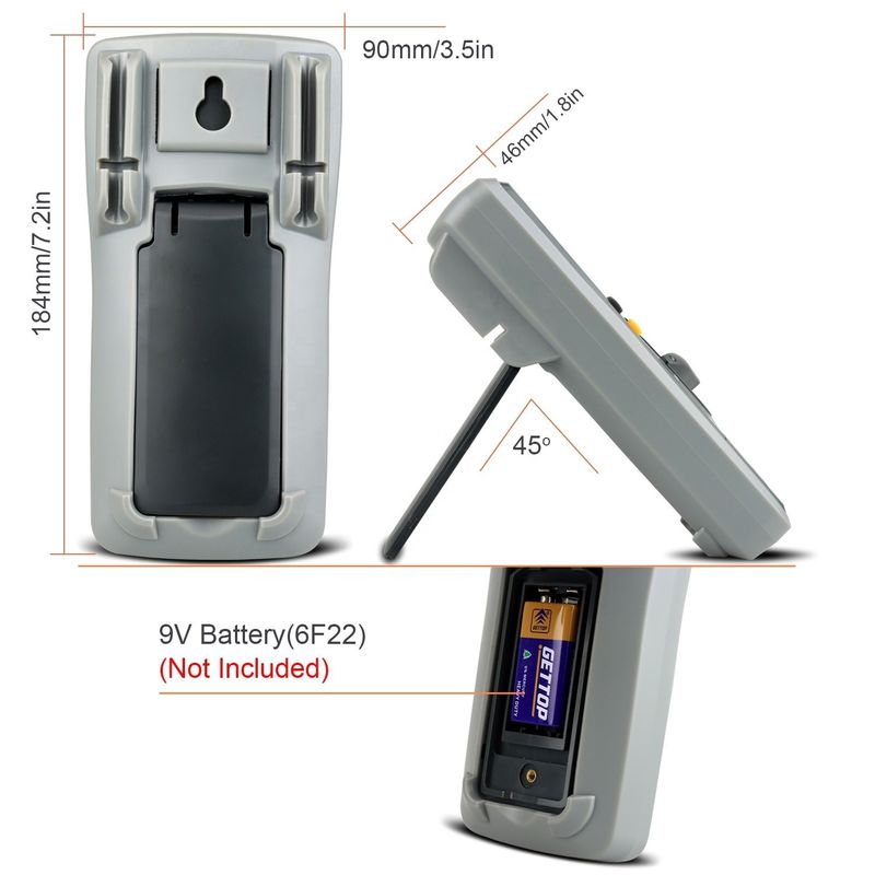 Digital Multimeter DC AC True RMS 1000V Electronic Multitester Anti Burn Multimeter otomatis dengan probe suhu