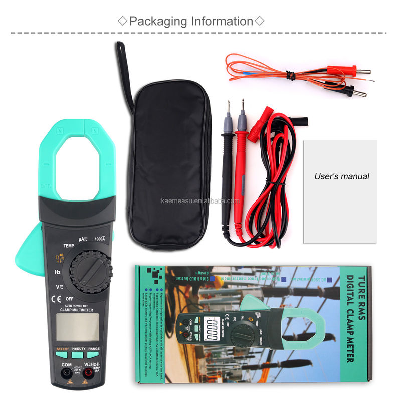 903 Clamp Meter 6000 Menghitung Otomatis Rnage Multimeter AC DC Voltage Tester Kontinuitas Buzzer 1000v Multimeter