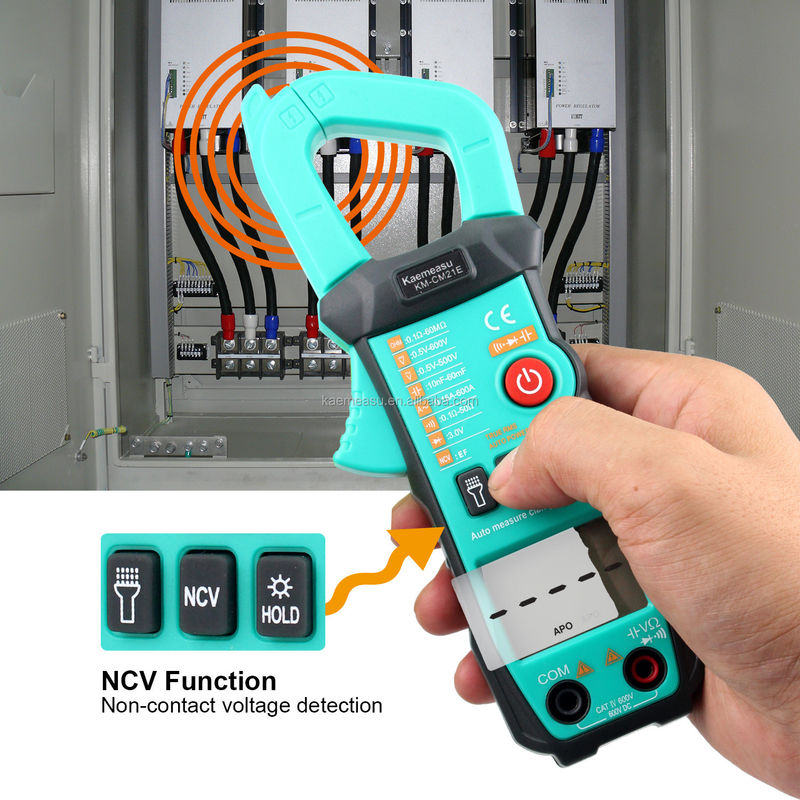 600A Pengukuran arus Trms Auto-range Voltage Ammeter Hz Ohm Ncv Tester Multimeter Ampere Meter Clamp Meter 21E
