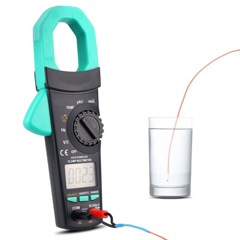 AC/DC Voltage Clamp Meter profesional 1000A dengan tampilan 3 5/6 digit dan pengukuran arus multifungsi