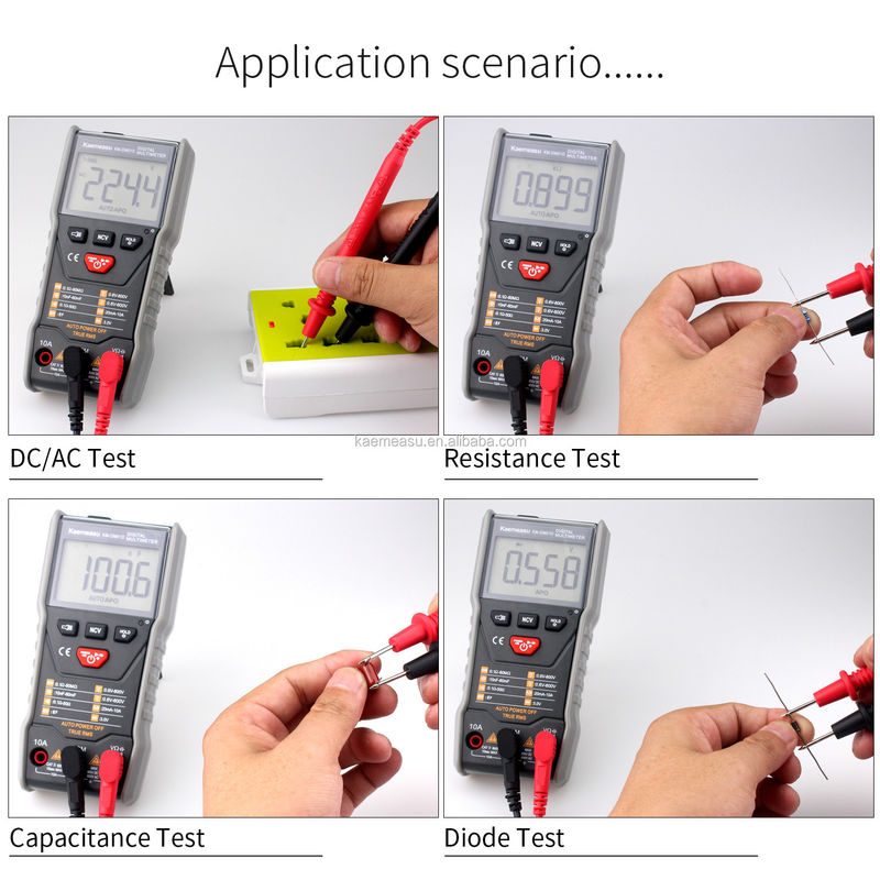 Multifunctional Waterproof AC Voltage Tester Clamp Meters dengan fungsi NCV dan T-RMS