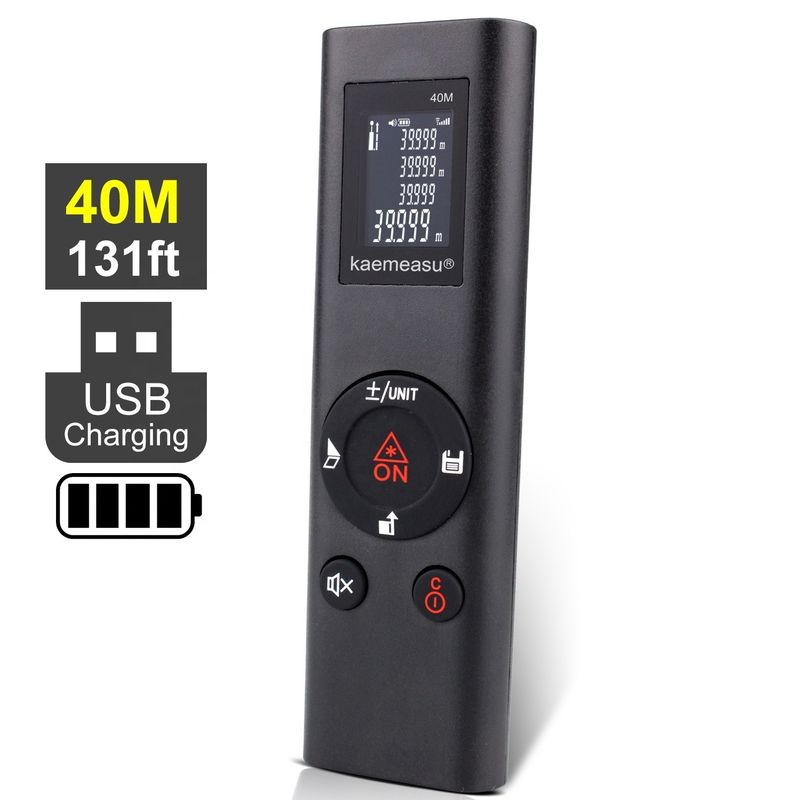 40m Mini Handheld USB Rechargeable Laser Distance Meter Tinggi presisi Infrared Electronic Ruler Laser Range Finder