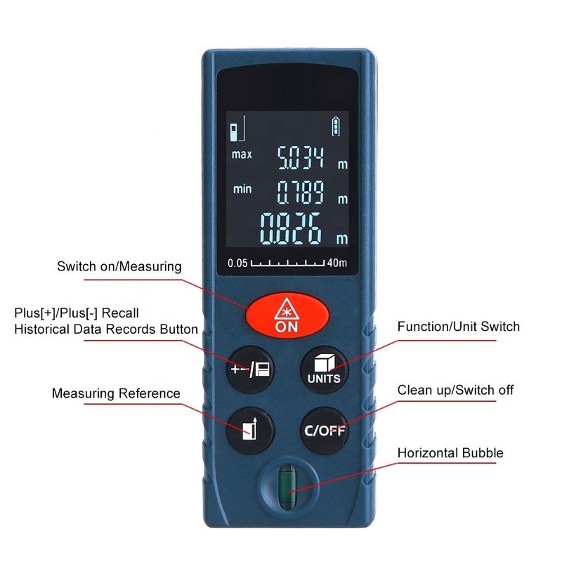 OEM ODM Mini Handheld Laser Distance Meter Alat Pengukuran Electronic Ruler Digital Laser Range Finder untuk dijual