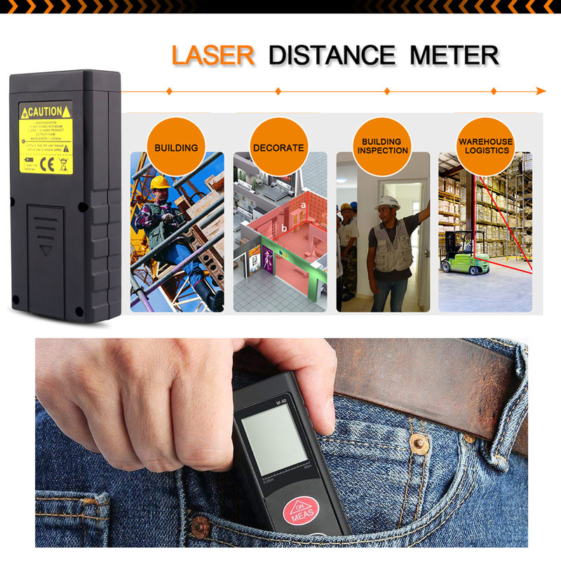Jual Teratas Tinggi presisi digital rangefinder Electric Laser Ruler Mini Portable Measuring Equipment Laser jarak meter