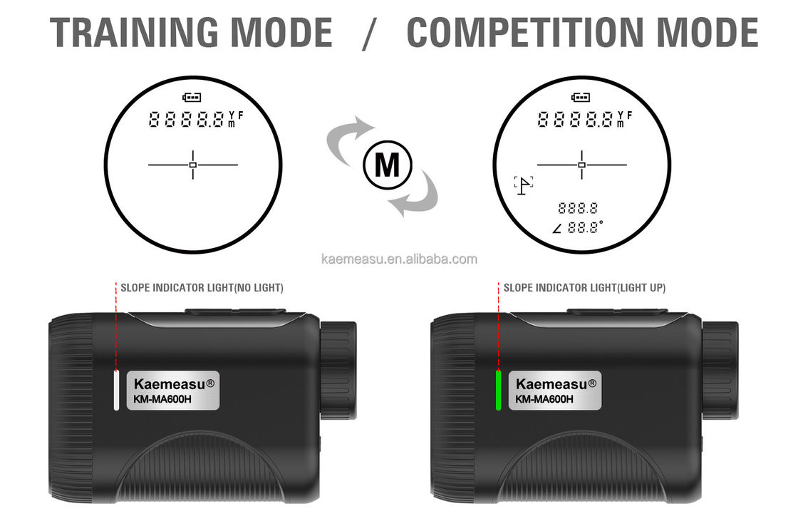 OEM 1200m Golf Slope Scope Laser Distance Meter Teleskop Industri Golf Laser Rangefinder Hitam Warna
