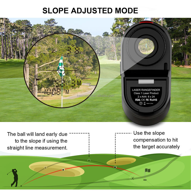 D450m Baterai Laser Jarak Meter Range Finder Golf Rangefinder Jarak Berburu dengan Kelas 1 Laser Level Keamanan -20-50C