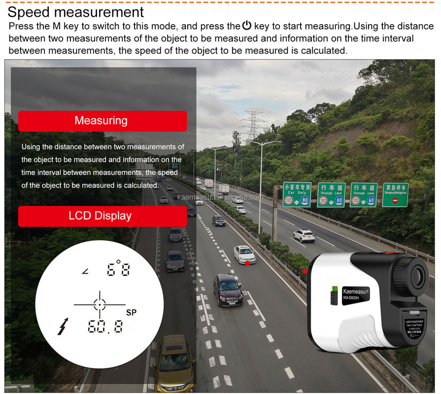 D Model Laser Distance Meter Golf Hunting Rangefinder Ideal untuk konstruksi dan aplikasi industri luar ruangan 100*82*40mm