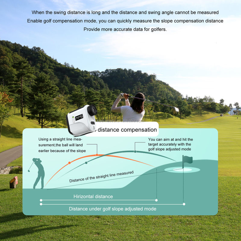 Model F Terjangkau Golf Rangefinder Slope Pin Mencari Alat Pengukuran Jarak Laser Ringan