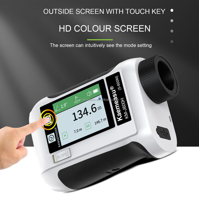 J Upgraded LCD Screen Golf Sport Laser Range Finder dengan Jarak 1500m dan Instrumen Optik