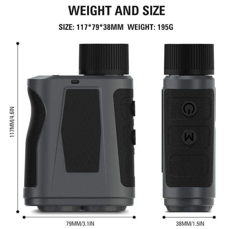 7.0x Magnification H 600m ABS PVC Professional Golf Rangefinder ODM OEM Service dengan fungsi kemiringan